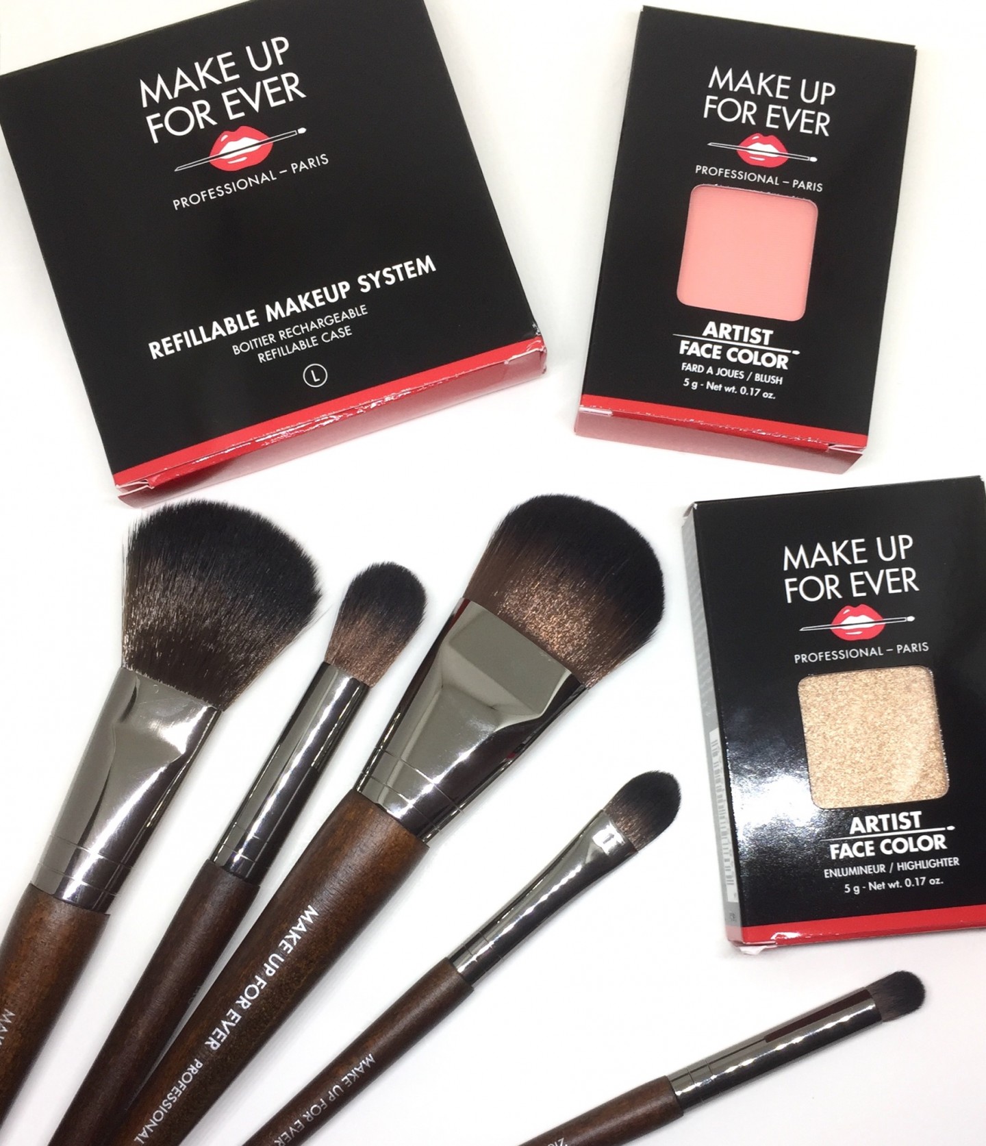 Make Up For Ever Artist Face Colour & Lustrous Brush Set